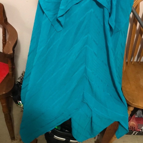 Blue Spaghetti strap kerchief cut dress - Picture 4 of 6